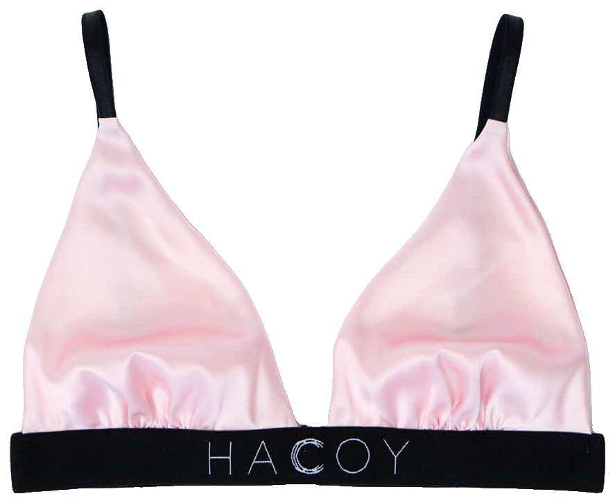 HACOY Silk Bra, Pink