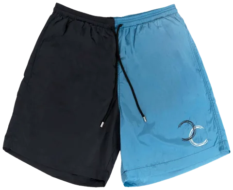 Dual Swim Shorts, Navy / Light Blue