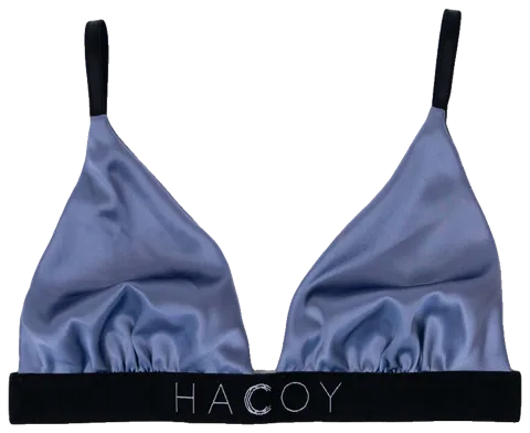 Silk Bra, Blue